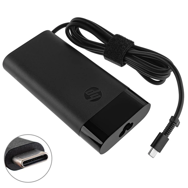 Блок живлення для ноутбука HP USB‑C (Type‑C) 90W, чорний, з овальним роз’ємом - Фото 2 Блок живлення для ноутбука HP USB‑C (Type‑C) 90W, чорний, з овальним роз’ємом - зображення 2