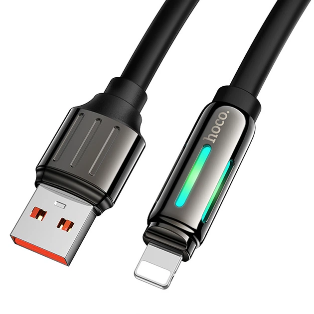 Дата кабель HOCO U136 Prize USB to Lightning 2.4A (1.2m) (Black) (214247) - Фото 2 Дата кабель HOCO U136 Prize USB to Lightning 2.4A (1.2m) (Black) (214247) - зображення 2