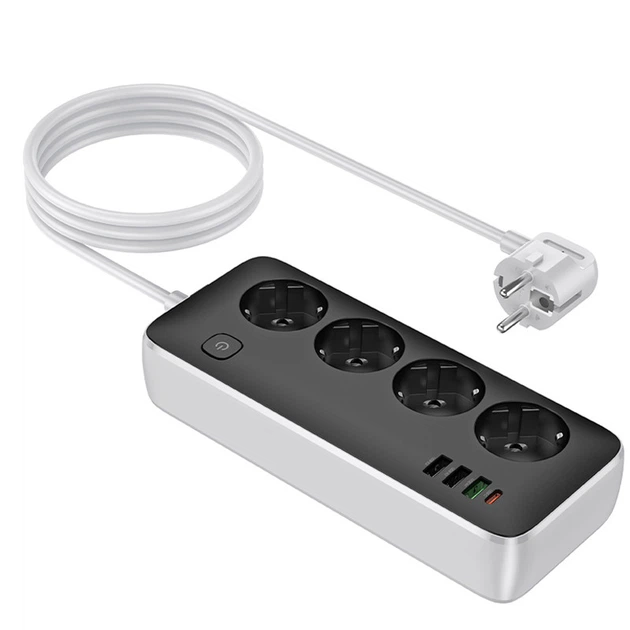 Удлинитель Hoco AC22 Sunlight (PD30W/1C/3A/4xSocket) (1.5m) Black - Фото 5 Удлинитель Hoco AC22 Sunlight (PD30W/1C/3A/4xSocket) (1.5m) Black - изображение 5