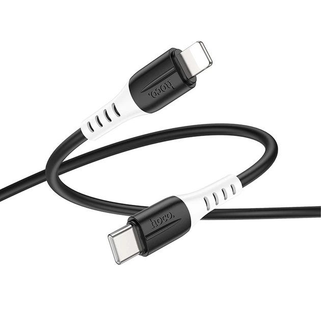 Дата кабель HOCO X82 Silicone Type-C to Lightning 20W (1m) (Black) (230157) - Фото 3 Дата кабель HOCO X82 Silicone Type-C to Lightning 20W (1m) (Black) (230157) - зображення 3