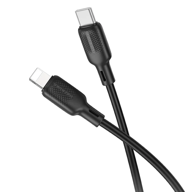 Дата кабель Borofone BX113 Lenny Type-C to Lightning 27W (3m) (Black) (219579) - Фото 2 Дата кабель Borofone BX113 Lenny Type-C to Lightning 27W (3m) (Black) (219579) - зображення 2