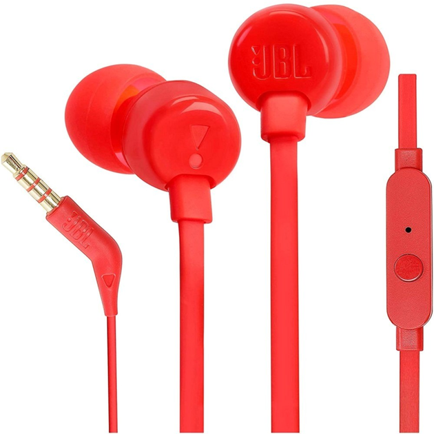 Słuchawki JBL T110 Red (JBLT110RED) - obraz 1