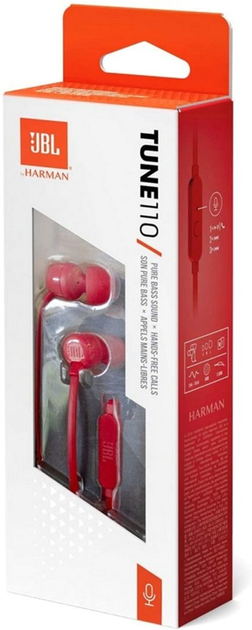 Słuchawki JBL T110 Red (JBLT110RED) - obraz 7