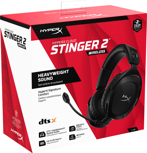 Słuchawki HyperX Cloud Stinger 2 Wireless Black (676A2AA) - obraz 10