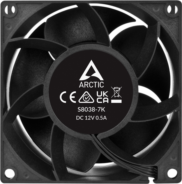 Набір вентиляторів Arctic S8038-7K 80 мм 4 шт Black (ACFAN00292A) - зображення 5