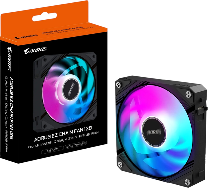 Wentylator Gigabyte Aorus EZ Chain Fan 120 Black (GP-ECFAN1201) - obraz 7