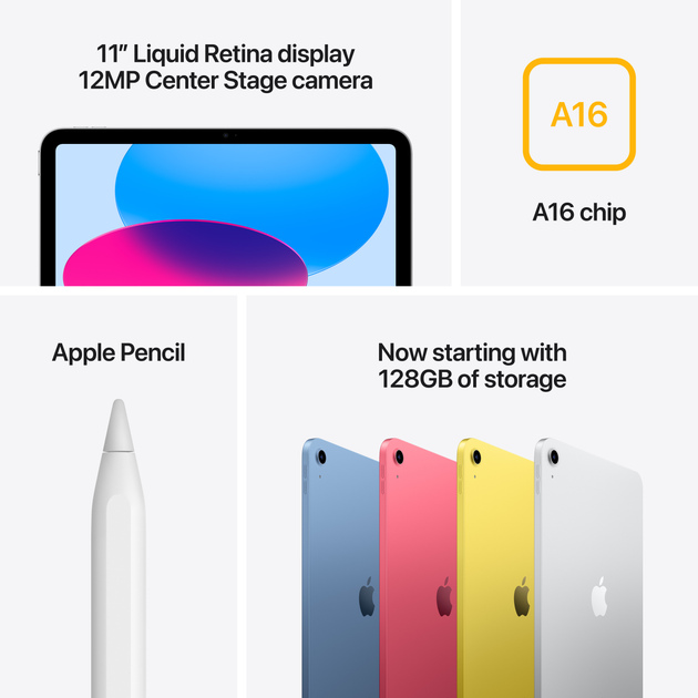 Tablet Apple iPad 11" 2025 Wi-Fi 256GB Silver (MD4G4) - obraz 7