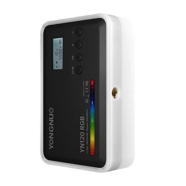 Накамерне відеосвітло LED Yongnuo YN120 RGB 8W Light 130 color 3200-9000K 3100mAh - изображение 5