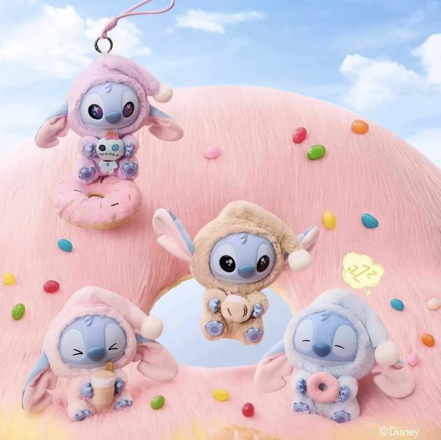 Мягкая игрушка-брелок Стич 17см плюшевая фигурка-сюрприз бокс Stitch коллекционная для рюкзака - изображение 5