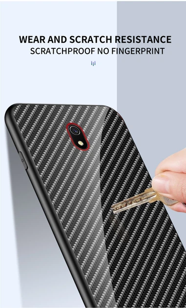 Панель Logarm Knitin Carbon для Xiaomi Redmi 8A Чорний Без бренду - Фото 4 Панель Logarm Knitin Carbon для Xiaomi Redmi 8A Чорний Без бренду - зображення 4