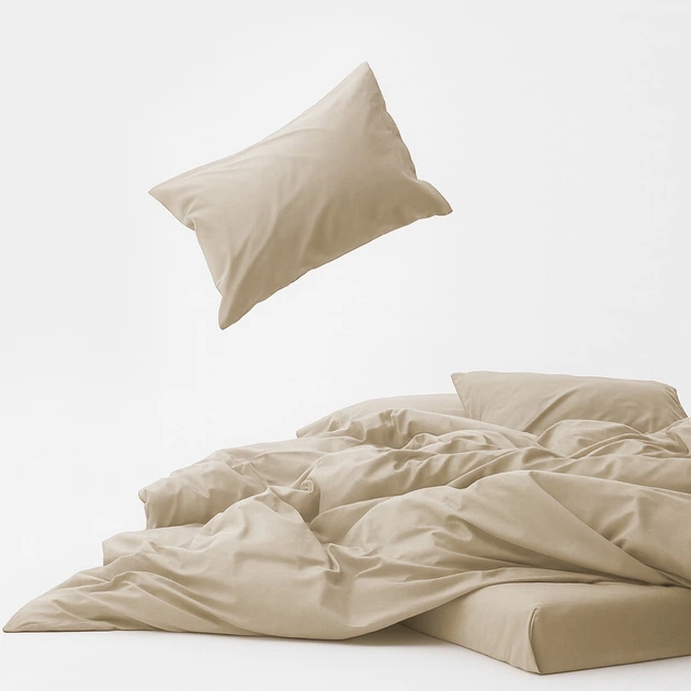 Комплект постельного белья Mirson Двуспальный 175х210 см 016 Creamy Soft Touch of Satin (2200011283364) - Фото 3 Комплект постельного белья Mirson Двуспальный 175х210 см 016 Creamy Soft Touch of Satin (2200011283364) - изображение 3