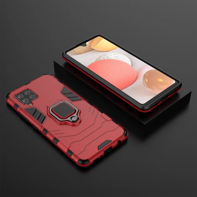 Чехол Logarm Strong Guard Ring для Samsung Galaxy A42 5G Красный Без бренда - Фото 2 Чехол Logarm Strong Guard Ring для Samsung Galaxy A42 5G Красный Без бренда - изображение 2