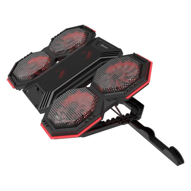 Подставка для ноутбука с охлаждением и подсветкой MARVO FN-41 CoolingPad с регулировкой угла наклона 2USB, 9-17.3" Black - изображение 2