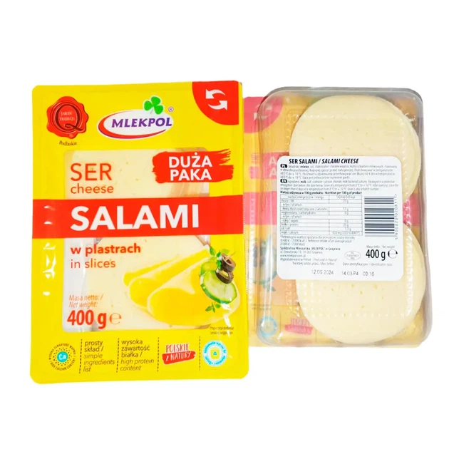 Сырна нарезка Mlekpol Salami 400 г - Фото 2 Сырна нарезка Mlekpol Salami 400 г - изображение 2