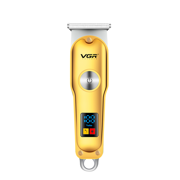 Триммер аккумуляторный для стрижки VGR V-290 GOLD, 3 насадки, LED дисплей - изображение 5