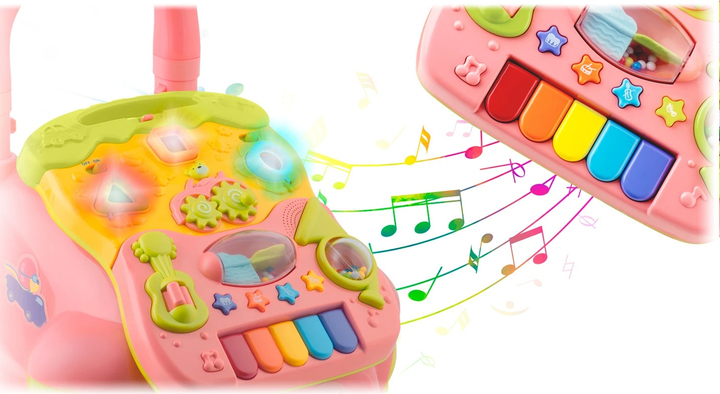 Навчальні ходунки з музикою Ricokids 2 в 1 RK-744 Рожеві (5903890616397) - зображення 6