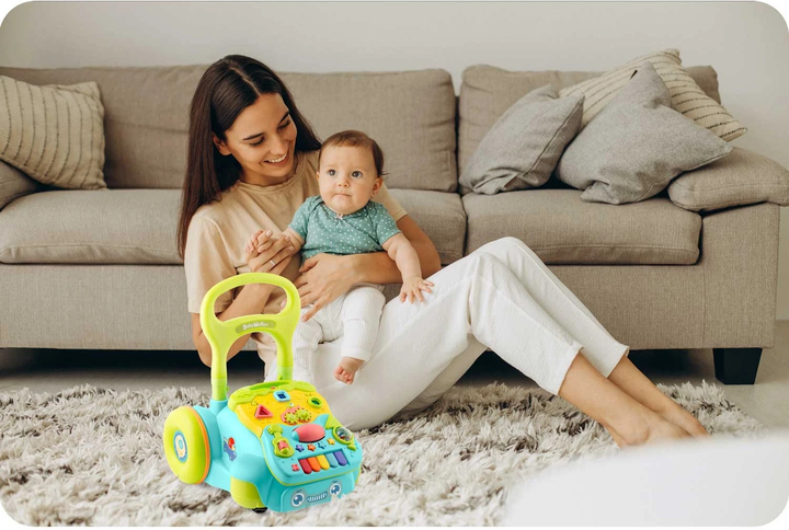 Навчальні ходунки з музикою Ricokids 2 в 1 RK-744 Бірюзові (5903890616380) - зображення 11