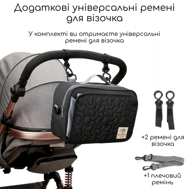 Универсальная сумка для коляски Aboutbaby Черный - изображение 5