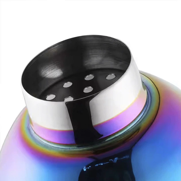 Шейкер для коктейлей Lesko KM-40G Rainbow стеклянный 400 мл - Фото 2 Шейкер для коктейлей Lesko KM-40G Rainbow стеклянный 400 мл - изображение 2