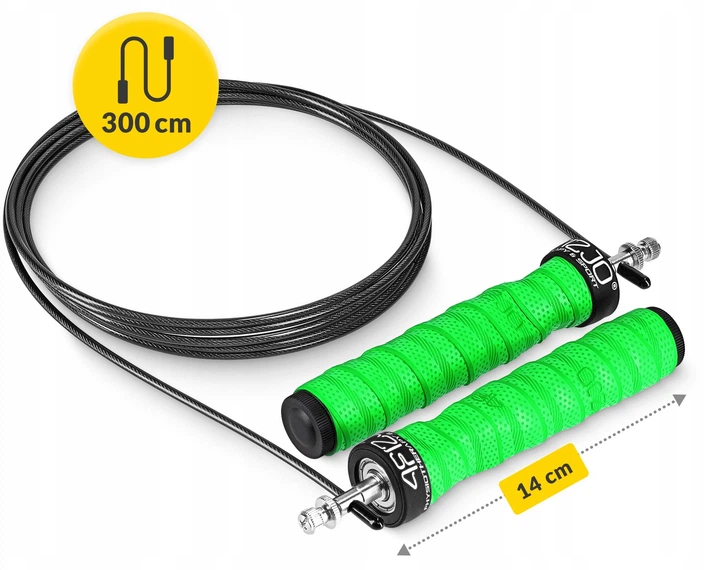 Скакалка скоростная для кроссфита 4FIZJO Speed Rope PRO+ Green (P-5907739313195) - изображение 5