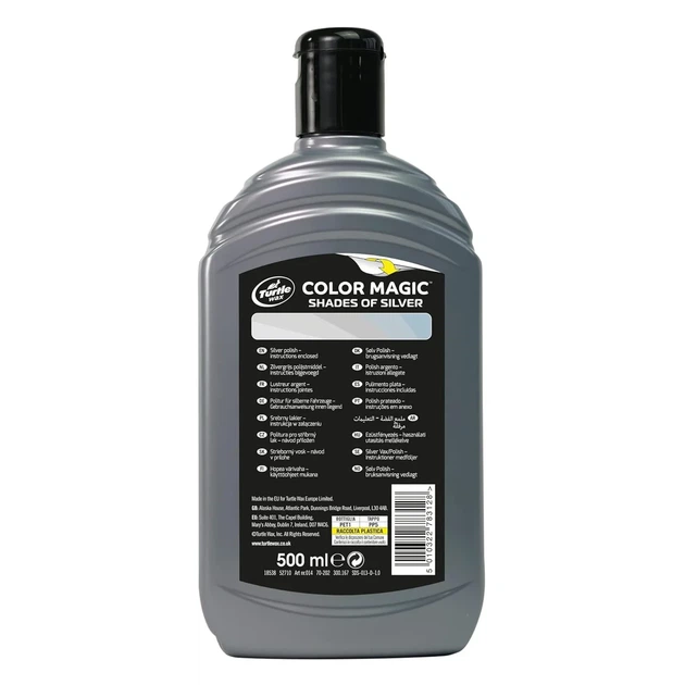 Поліроль для кузова Turtle Wax Color Magic Silver 500 мл, кольорозбагачений віск для сріблястих авто, відновлення кольору та блиск - зображення 3