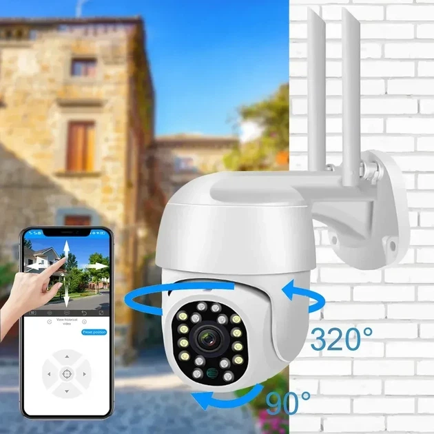 Вулична WiFi камера відеоспостереження HX A1536C 5Мп з датчиком руху - зображення 5
