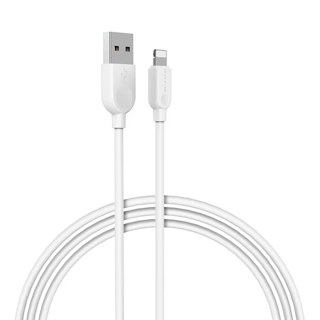 Кабель зарядный BOROFONE BX14 для iPhone, 2 м, белый, быстрая зарядка 2.4A, надёжный и прочный - изображение 6