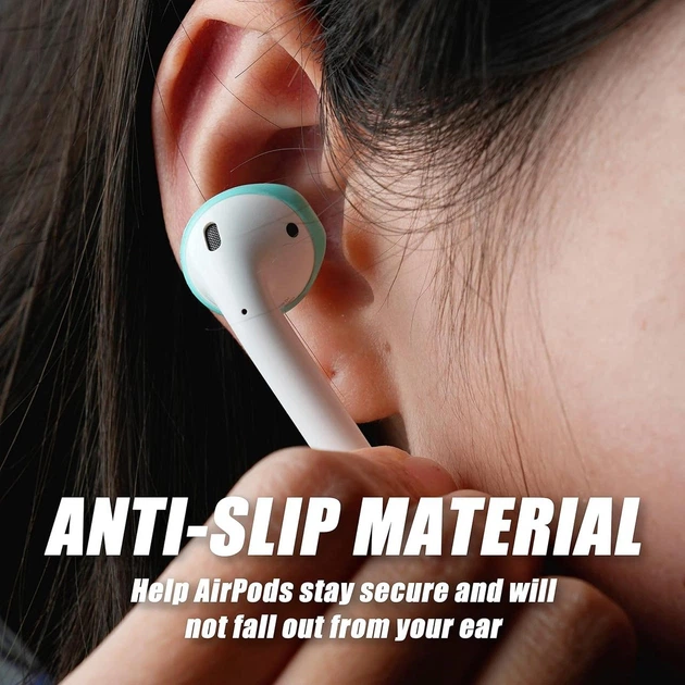 Амбушюры для наушников AirPods 1/2 силиконовые накладки сменные ушные вкладыши аксессуары бирюзовые - изображение 2