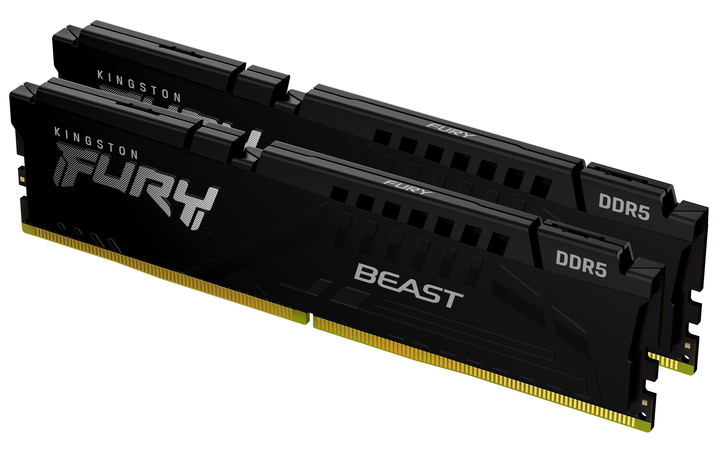 Pamięć RAM Kingston Fury DDR5-5600 131072MB PC5-44800 (Kit of 2x65536) Beast 2Rx8 Black (KF556C36BBEK2-128) - obraz 1