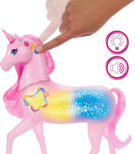 Interaktywny jednorożec Barbie Sparkle Lights z 20 efektami JCP78 (0194735274727) - obraz 6