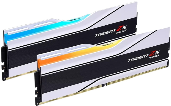 Pamięć RAM G.Skill DDR5-6400 32768MB PC5-51200 (Kit of 2x16384MB) Trident Z5 Neo RGB White (F5-6400J3039G16GX2-TZ5NRW) - obraz 1