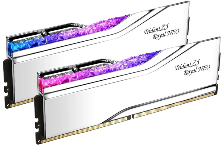 Pamięć RAM G.Skill DDR5-6400 32768MB PC5-51200 (Kit of 2x16384MB) Trident Z5 Royal Neo White (F5-6400J3039G16GX2-TR5NS) - obraz 2