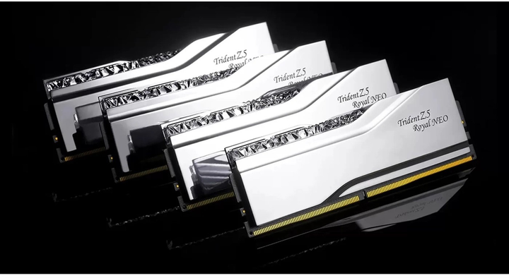 Pamięć RAM G.Skill DDR5-6400 32768MB PC5-51200 (Kit of 2x16384MB) Trident Z5 Royal Neo White (F5-6400J3039G16GX2-TR5NS) - obraz 6