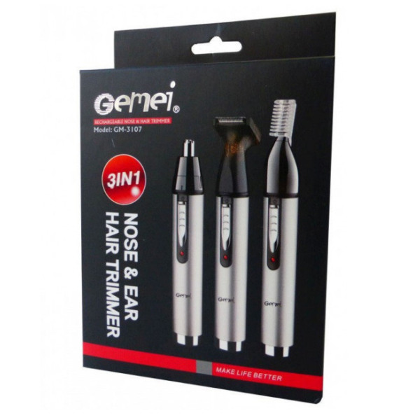 Тример Gemei Gm-3107 3 В 1 Для стрижки носа вух скронь шиї вусів - зображення 4