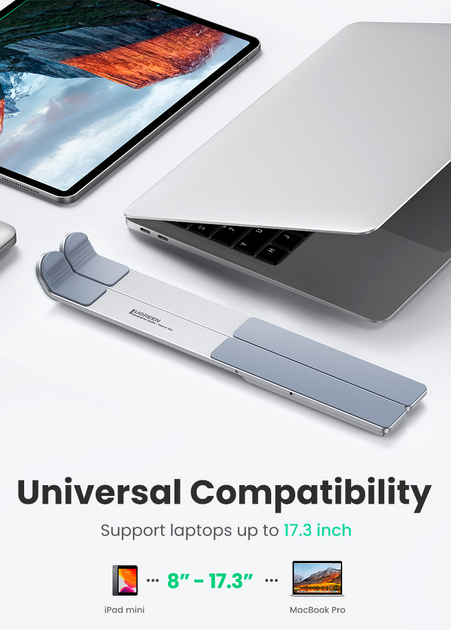 Підставка для ноутбука Ugreen LP451 Foldable Holder for Laptop Silver (6957303842896) - зображення 7