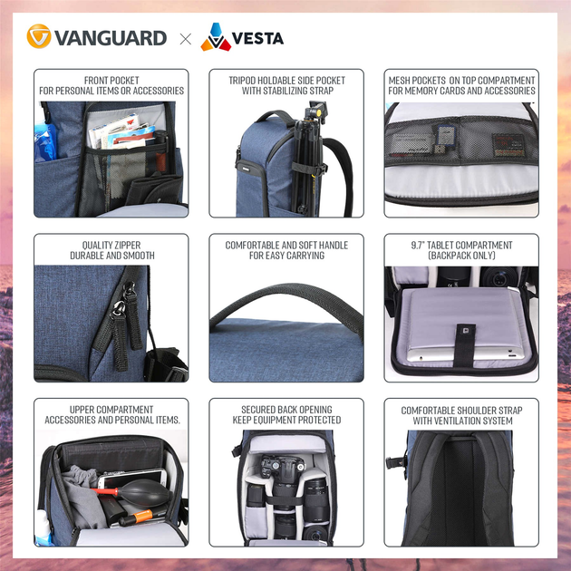 Plecak Vanguard Vesta Aspire 41 Gray (VGVESTA_ASPIRE41_GY) - obraz 15