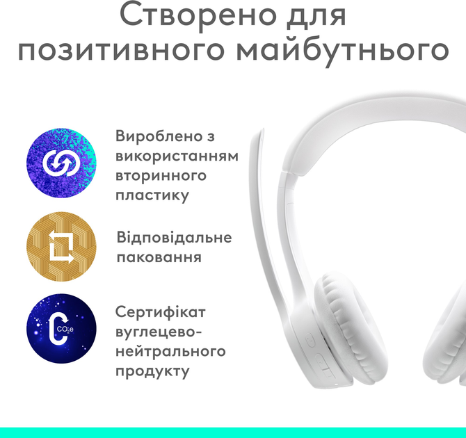 Słuchawki Logitech ZONE 300 Bluetooth Off-White (981-001412) - obraz 7