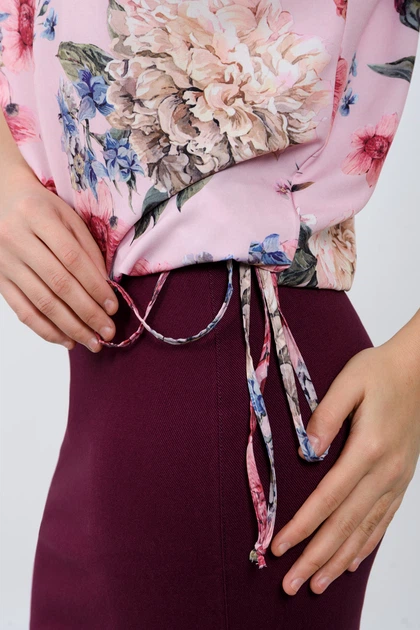 Блузка INEDIT 0167 XL Pink - Фото 6 Блузка INEDIT 0167 XL Pink - зображення 6