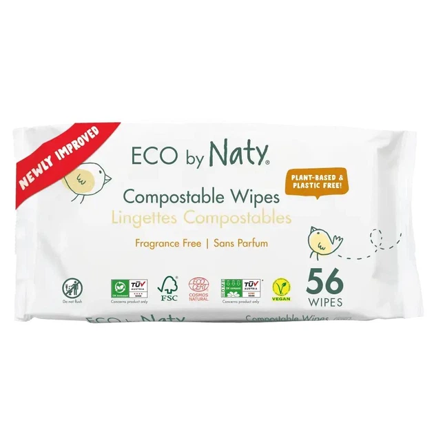 Салфетки влажные детские ECO BY NATY без запаха 56 шт. - Фото 1 Салфетки влажные детские ECO BY NATY без запаха 56 шт. - изображение 1