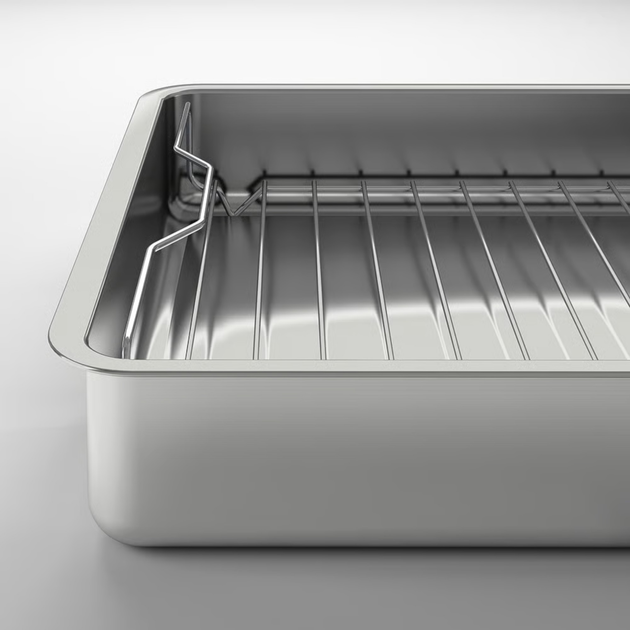 Forma do pieczenia IKEA KONCIS z grilem stal nierdzewna 40 x 32 cm (100.990.53) - obraz 2