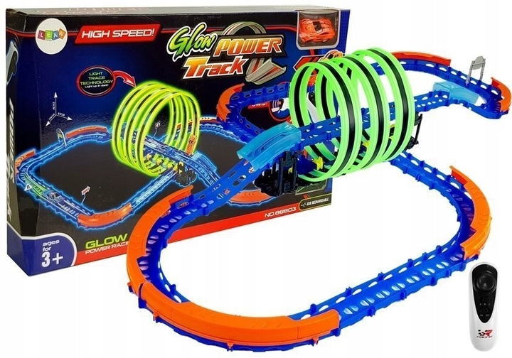 Tor wyścigowy LEAN Toys z autkiem 7052 (5905991032137) - obraz 2