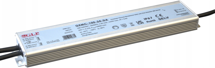 Zasilacz GLP LED Driver 100W, 24V, 4.17A CV DALI2 GEMC-100-24-DA (5902135158371) - obraz 1