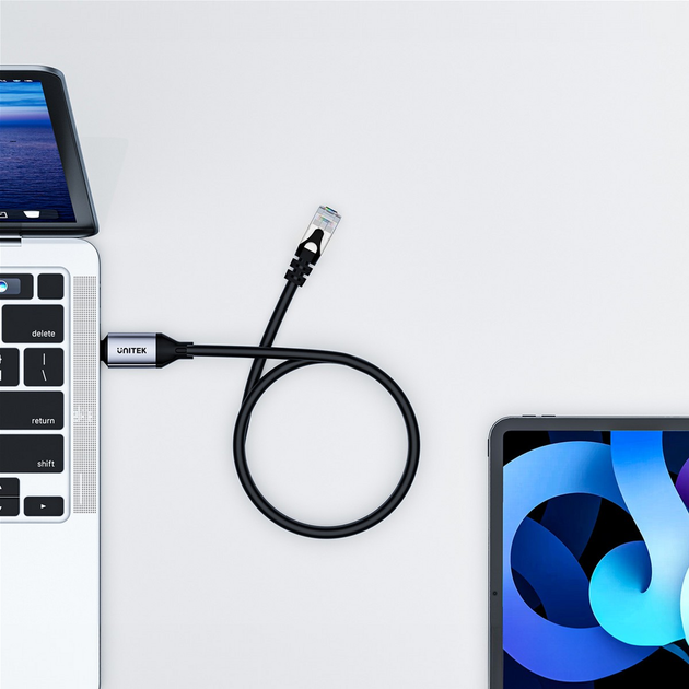 Kabel Unitek USB Type-C - LAN RJ-45 5 m Gray (C18148AGY01-5M) - obraz 4