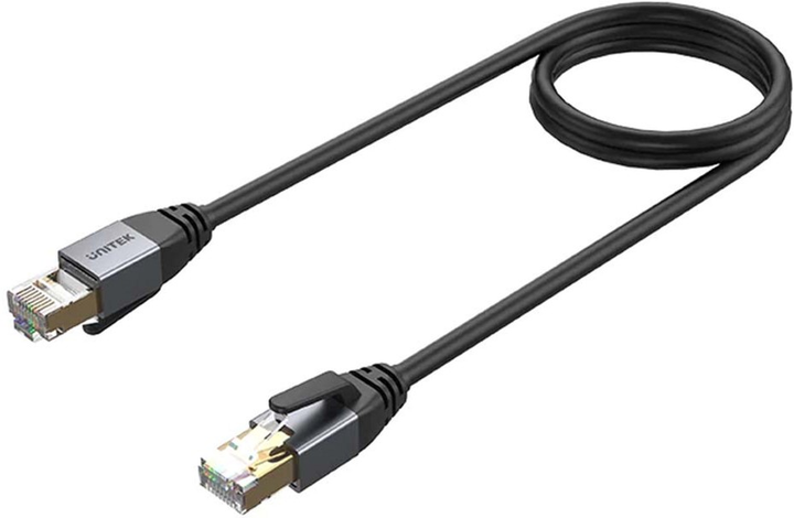 Patchcord Unitek Cat.8 SFTP RJ-45 (8P8C) 5 m Black (C18149AGY03-5M) - obraz 2