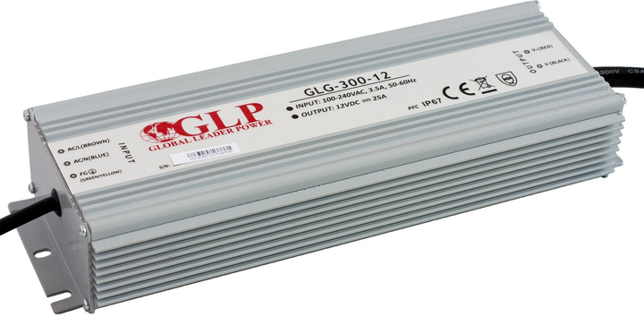 Блок живлення GLP LED Driver Constant Voltage PFC 300 Вт, 12 В, 25A GLG-300-12 (5902135137529) - зображення 1