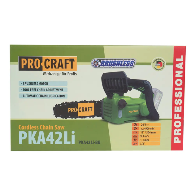 Аккумуляторная цепная пила Procraft PKA42Li (без АКБ и ЗУ) - изображение 4