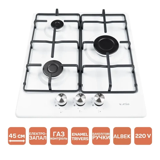 Варочная поверхность Ventolux HG430-B3 S (WH) - Фото 6 Варочная поверхность Ventolux HG430-B3 S (WH) - изображение 6