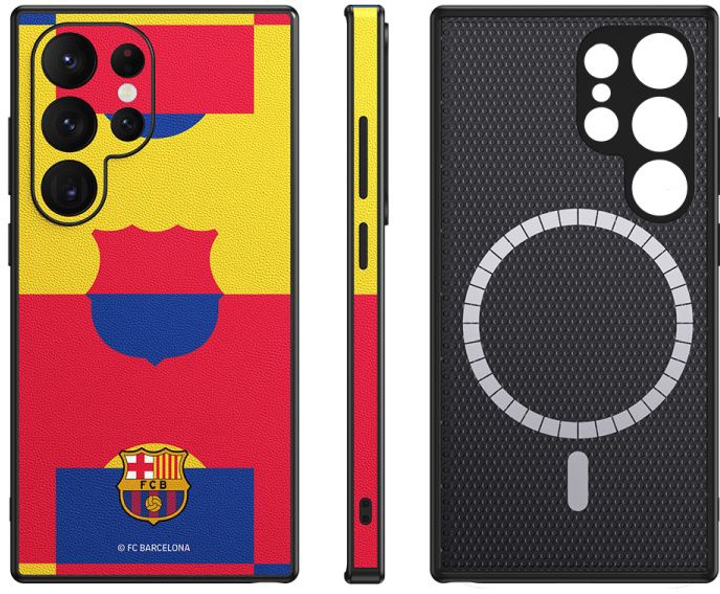 Etui OCPC FCB Phone Case Magnetic MF do Samsung Galaxy S25 Ultra Red Yellow (OCFCBMCS25UMF) - obraz 1