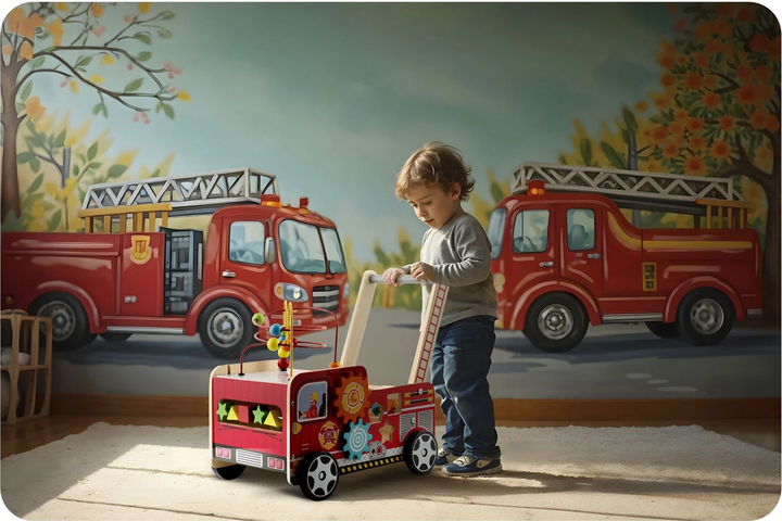 Drewniany chodzik pchacz Ricokids Straż pożarna RK-873 (5903890623289) - obraz 10