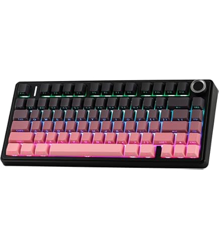 Бездротова механічна клавіатура Attack Shark X85 Hot-Swap 75% BT/2.4G/Type-C Pink Gradient - зображення 4